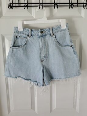 ROLLA'S Mirage Light Blue Distressed Denim Jean Shorts Size 26